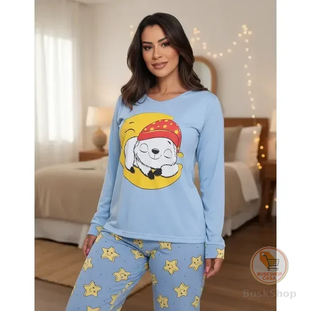 Pijamas De Frio Camisa E Calça De Malha Atacado Promoção