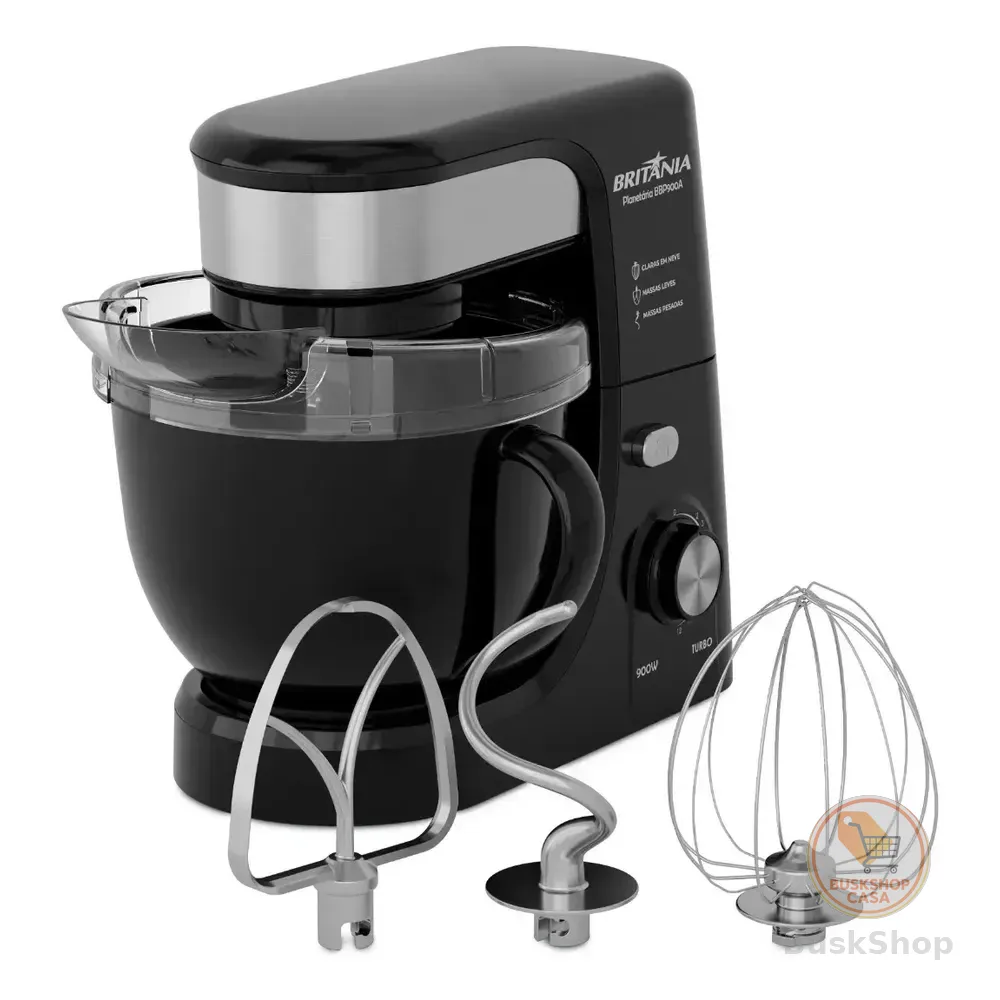 Batedeira Planetaria Britania 900w Bbp900a Preto 127v