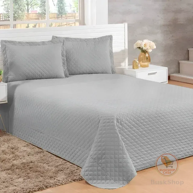 Kit Cobre Leito Veneza Casal Padrão Cama Box Varias Cores