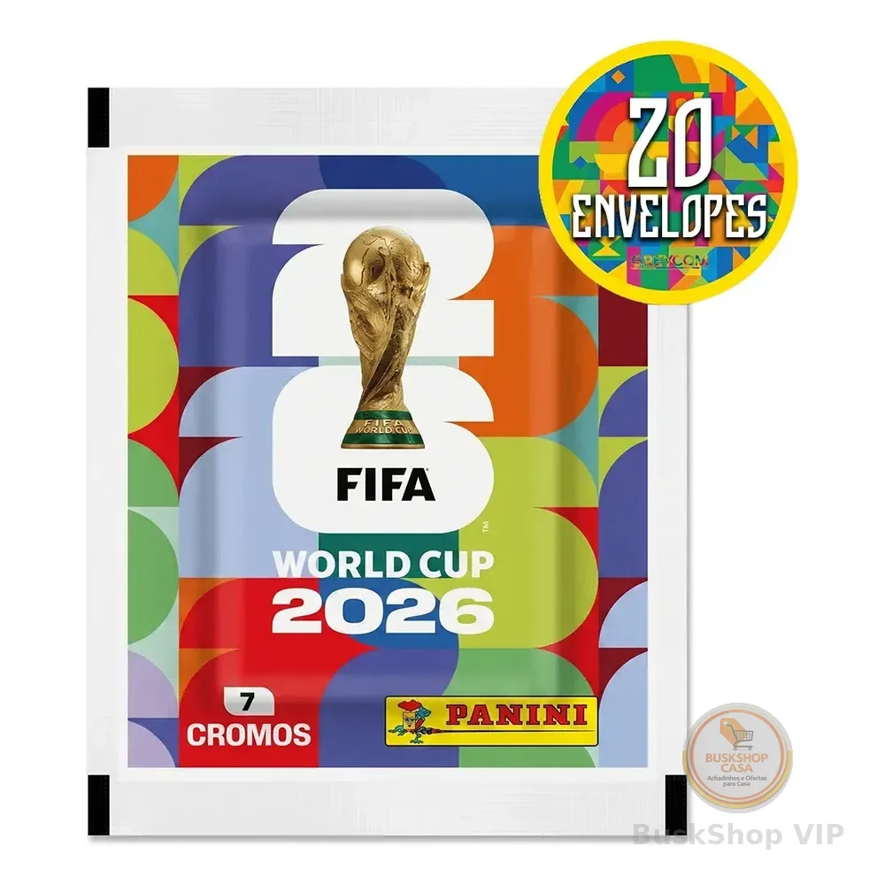 ✨Kit 140 Figurinhas Do Álbum Copa Do Mundo 2026- 20 Envelopes