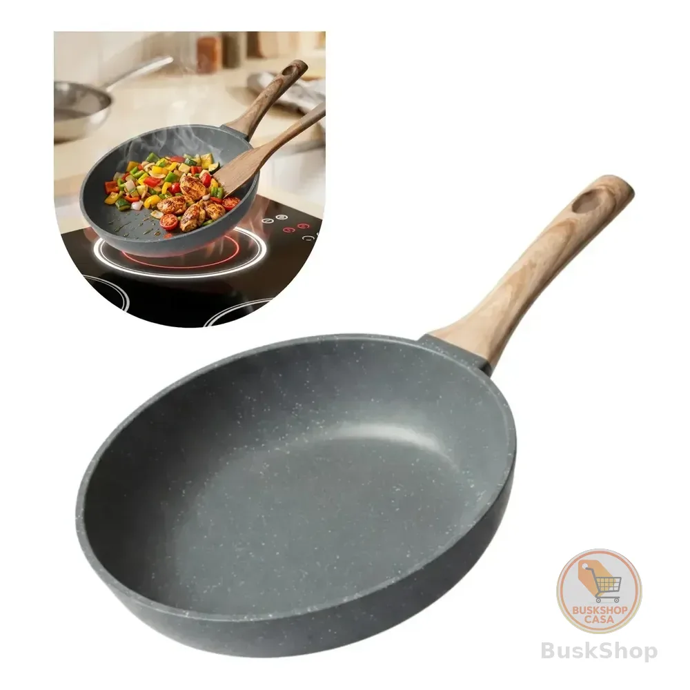 Panela Frigideira Cerâmica Antiaderente 20cm Gás Indução Não Gruda Dinda Home Granito
