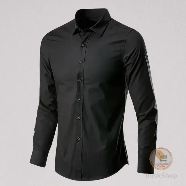 Camisa Social Manga Longa Slim Fit Masculina Clássica
