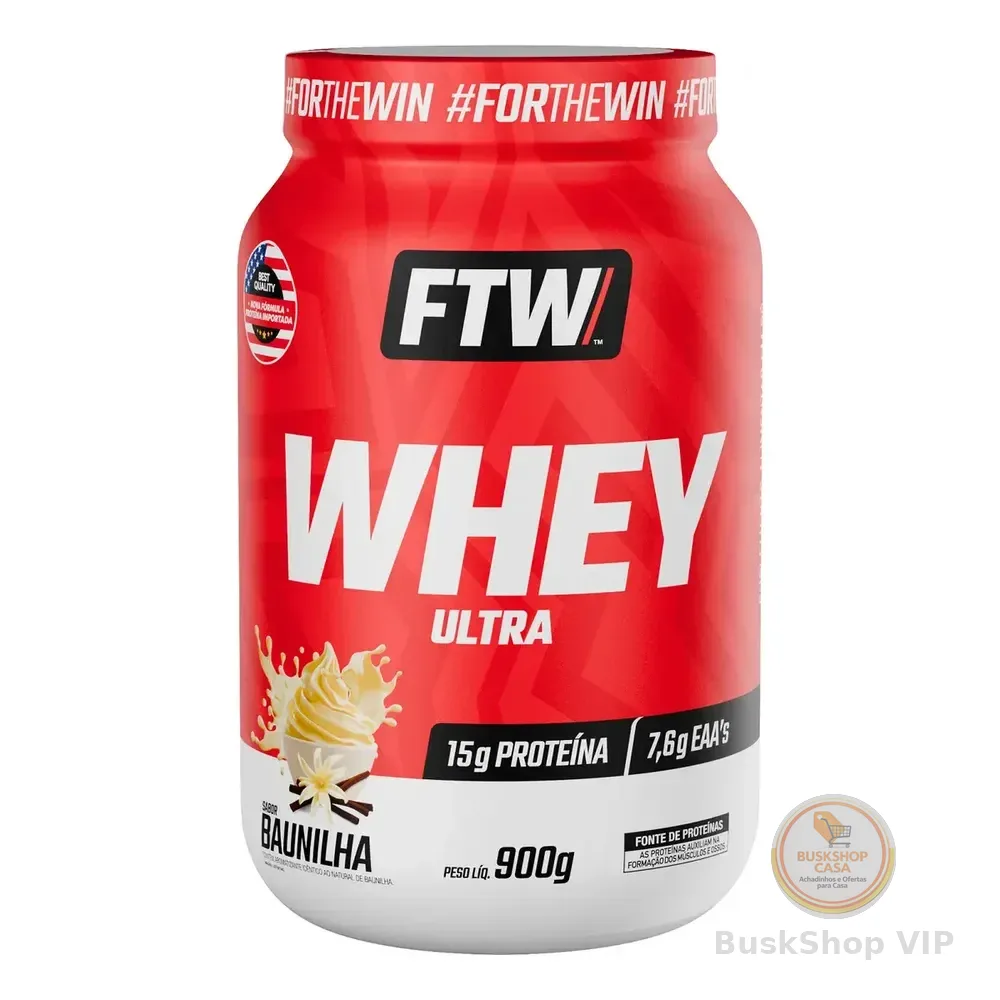 Whey Protein Ultra Pote 900g Sabor Baunilha Ftw