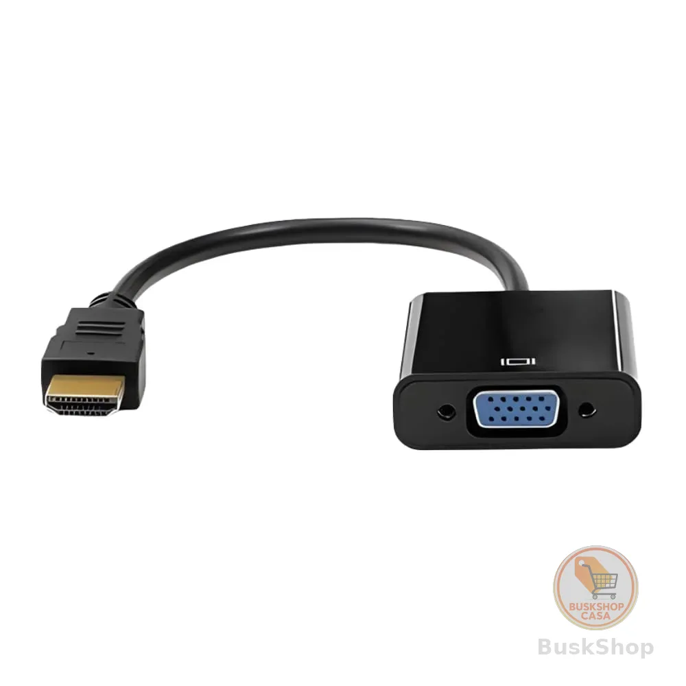 PlusCable Cabo Adaptador de video HDMI Macho para VGA Femea ADP-HDMIVGA10BK