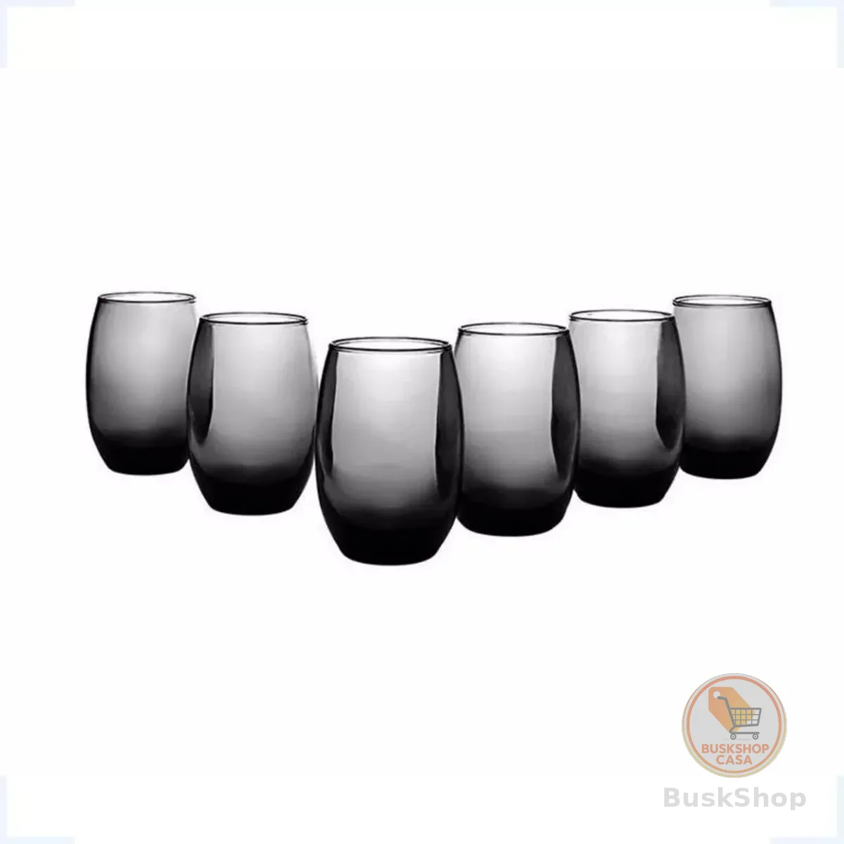 NADIR FIGUEIREDO Jogo De Copos Aruba Long Drink 475ml Cinza 6 Peças Sm Aruba Fumê