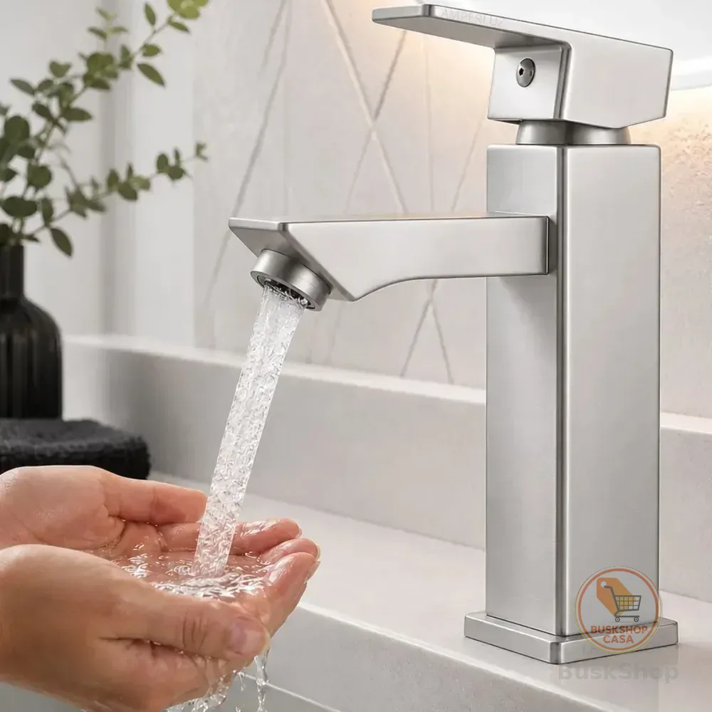 Torneira Bica Banheiro Lavabo Aço Inox 304 Gourmert Monocomando Fria Alta Qualidade Cor Prata - Marca Camperluz