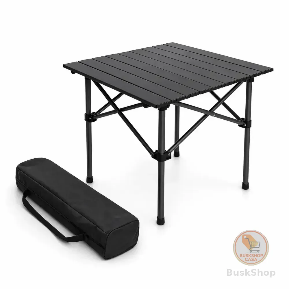 Mesa Portátil Azuza Dobrável Portátil Compacta Resistente Preto