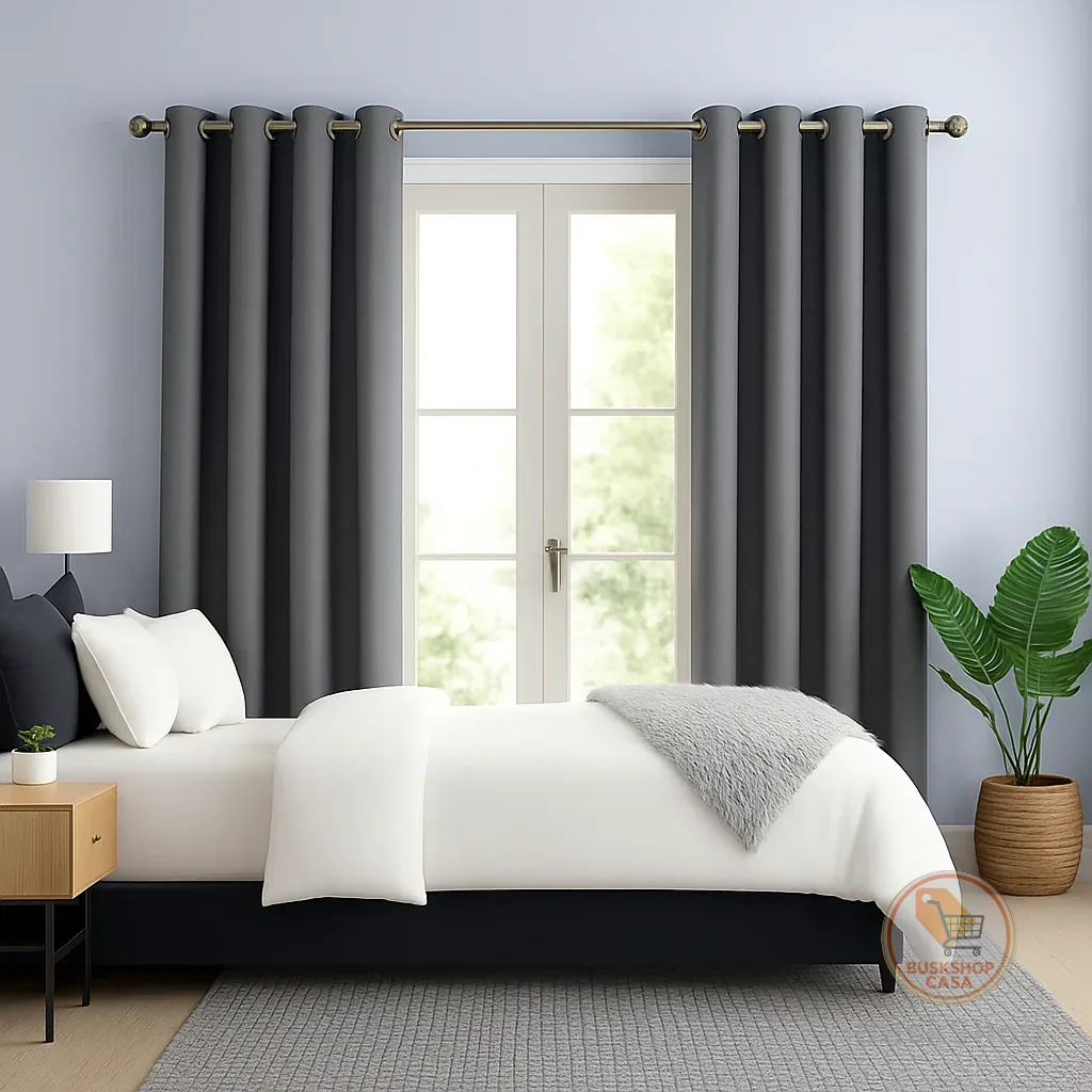 Cortina Blackout PVC Corta 100% a Luz 2,80 m x 2,30 m para Sala, Escritorio, Quarto