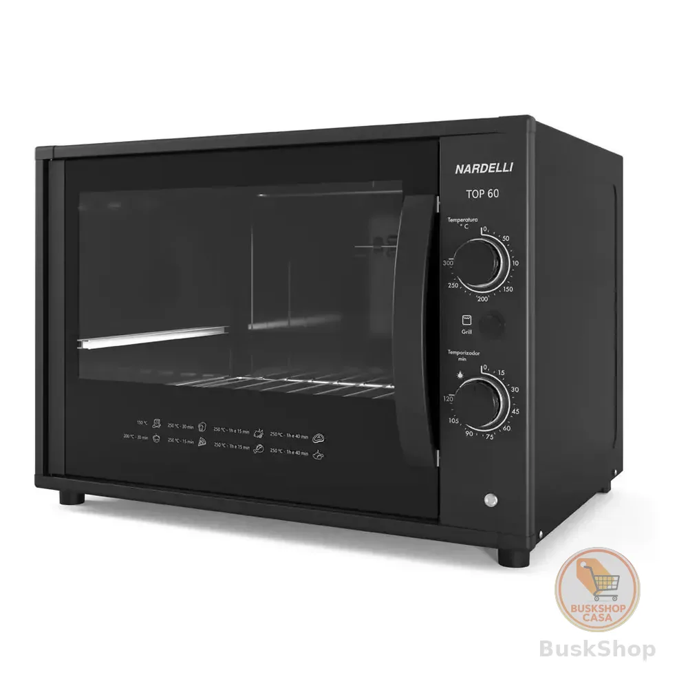 Forno Elétrico De Bancada Nardelli 60 Black 60 Litros Cor Preto