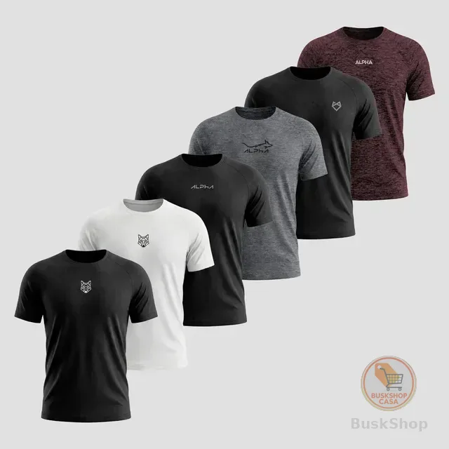 Kit 6 Camisetas Mais Procuradas Alpha