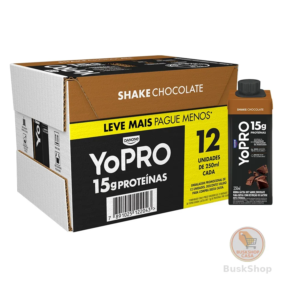 YoPRO Chocolate 15g de proteínas 250ml - 12 unidades