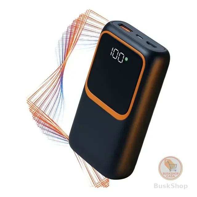 Carregador Portátil Powerbank Turbo Rápido 20000mah C/ Cabos
