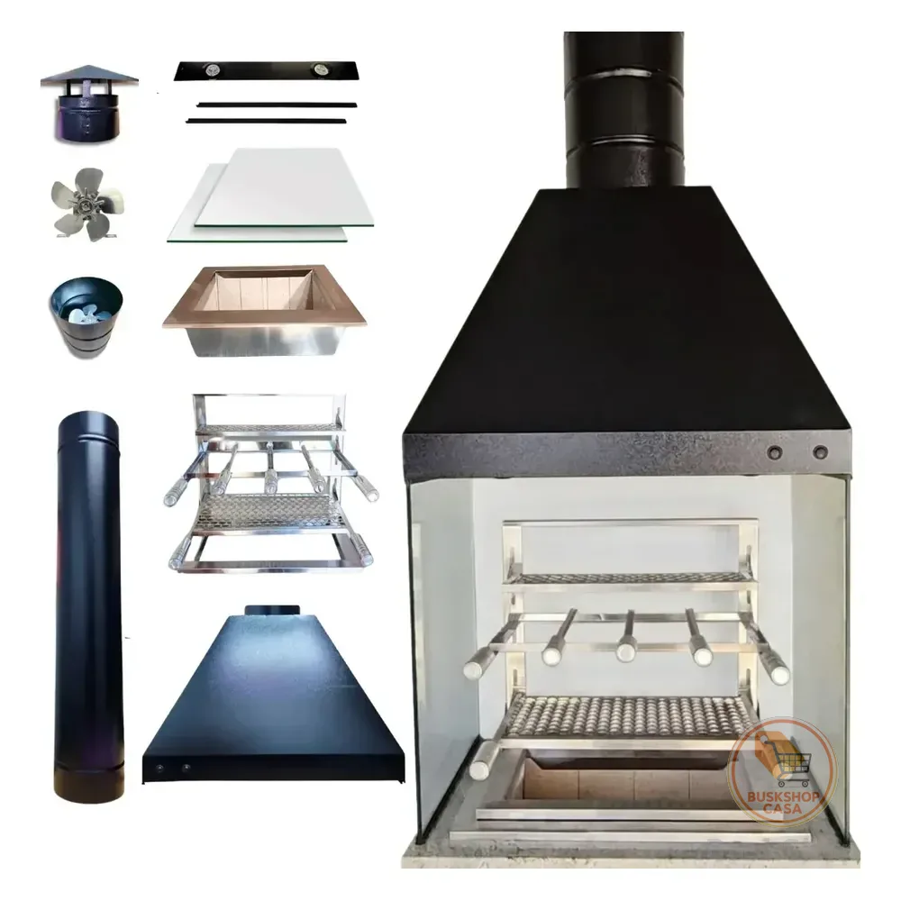 Churrasqueira Completa Inox Coifa 70x50 Exaustor Braseiro