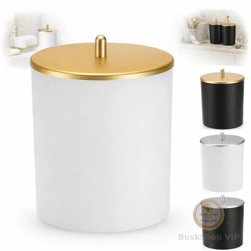 🛍️Lixeira de Cozinha Escritório Banheiro 5L com Tampa