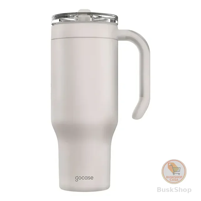 Copo Térmico Gocase 880ml - Aço Inox Com Canudo E Tampa