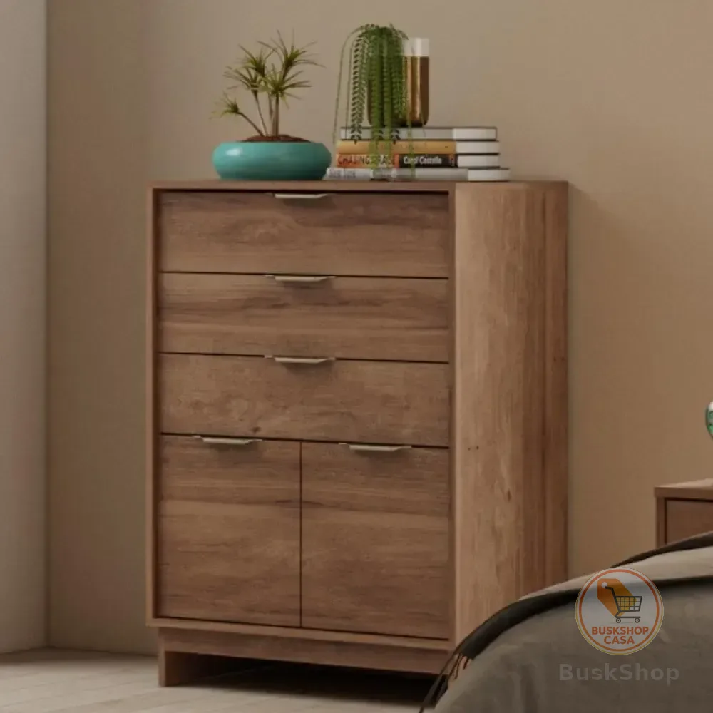 Cômoda 3 Gavetas 2 Portas Quarto 1112 Carraro Freijó Freijó