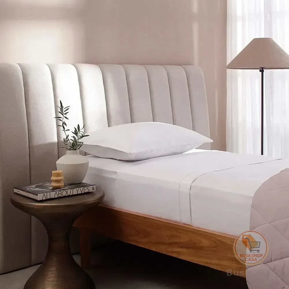 Jogo De Cama Solteiro Buddemeyer Cotton Essential Branco Lisa