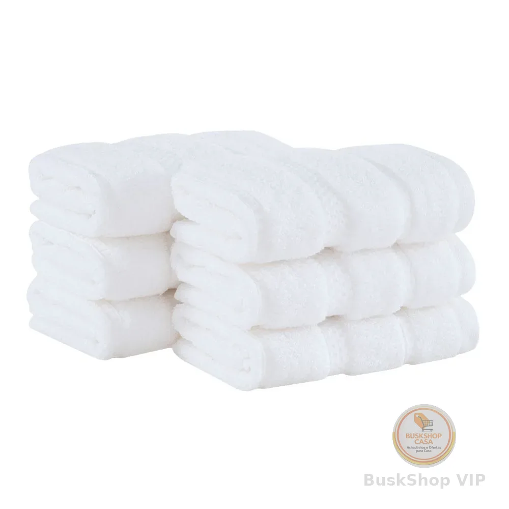 > 🛍Kit 6 peças Toalha Lavabo Buddemeyer Vision Dual Air Branco