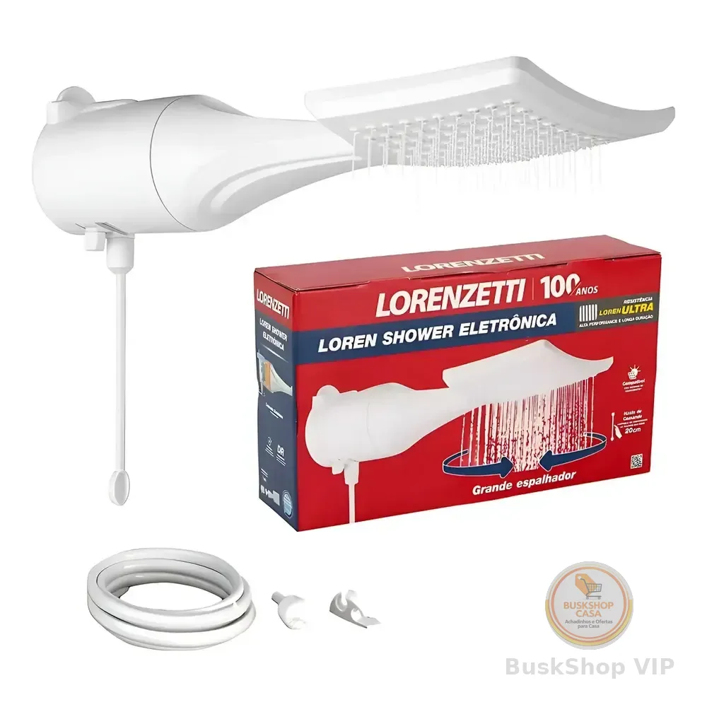 > 🛍Chuveiro Ducha Lorenzetti Loren Shower Eletrônico Branco 6800w 220v 6.8 Kw