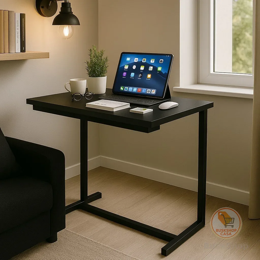 QUEIMA DE ESTOQUE - Mesa de Apoio Cor Preta – Ideal para Notebook e Home Office
