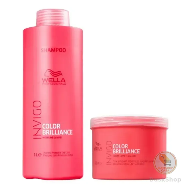 Kit Wella Invigo Color Brilliance Shampoo 1l + Máscara 500g