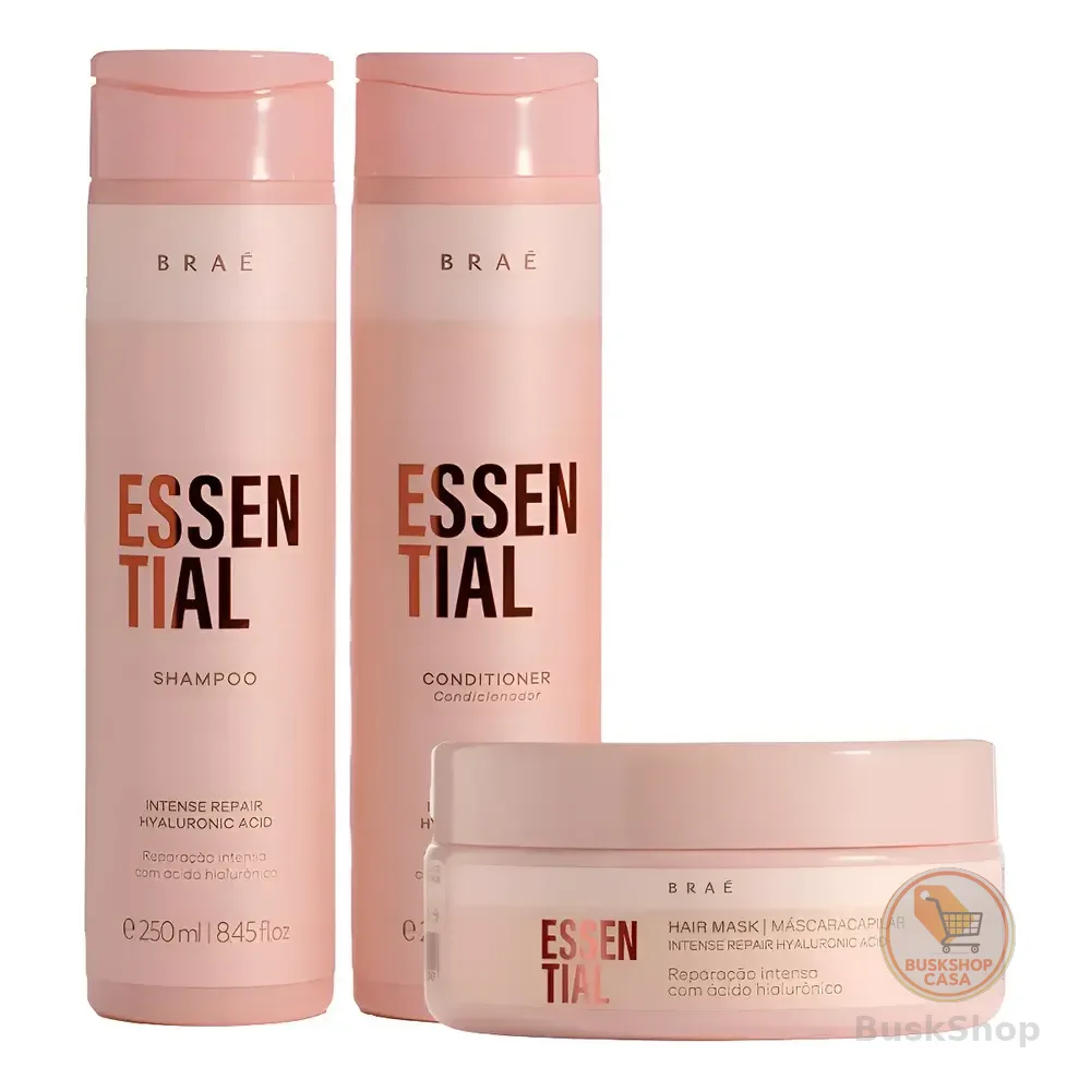 Braé Essential Kit Shampoo250ml+cond250ml+máscara200g