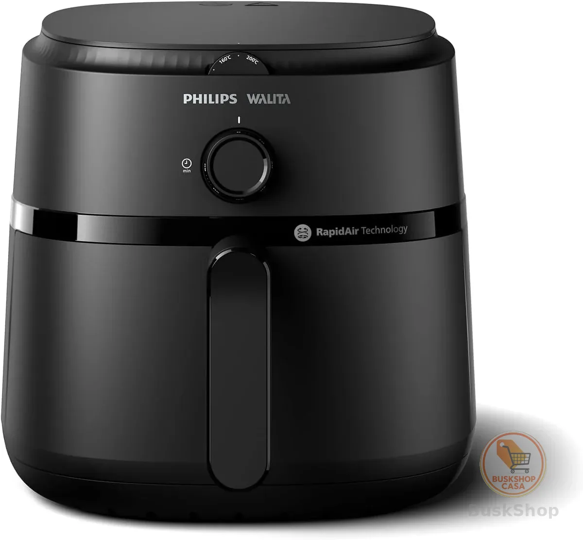 Philips Walita Fritadeira Airfryer Série 1000 XL - 6,2 litros, Tecnologia RapidAir, 12 Modos de Preparo, Até 90% Menos Óleo, 2 anos de garantia, Controle Analógico, Preta, 110v (NA130/00)