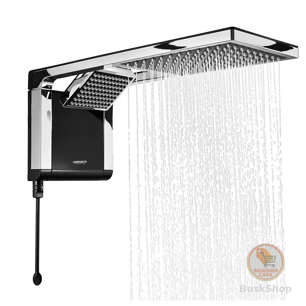 Chuveiro Lorenzetti Acqua Duo Preto e Cromo 7800w 220v