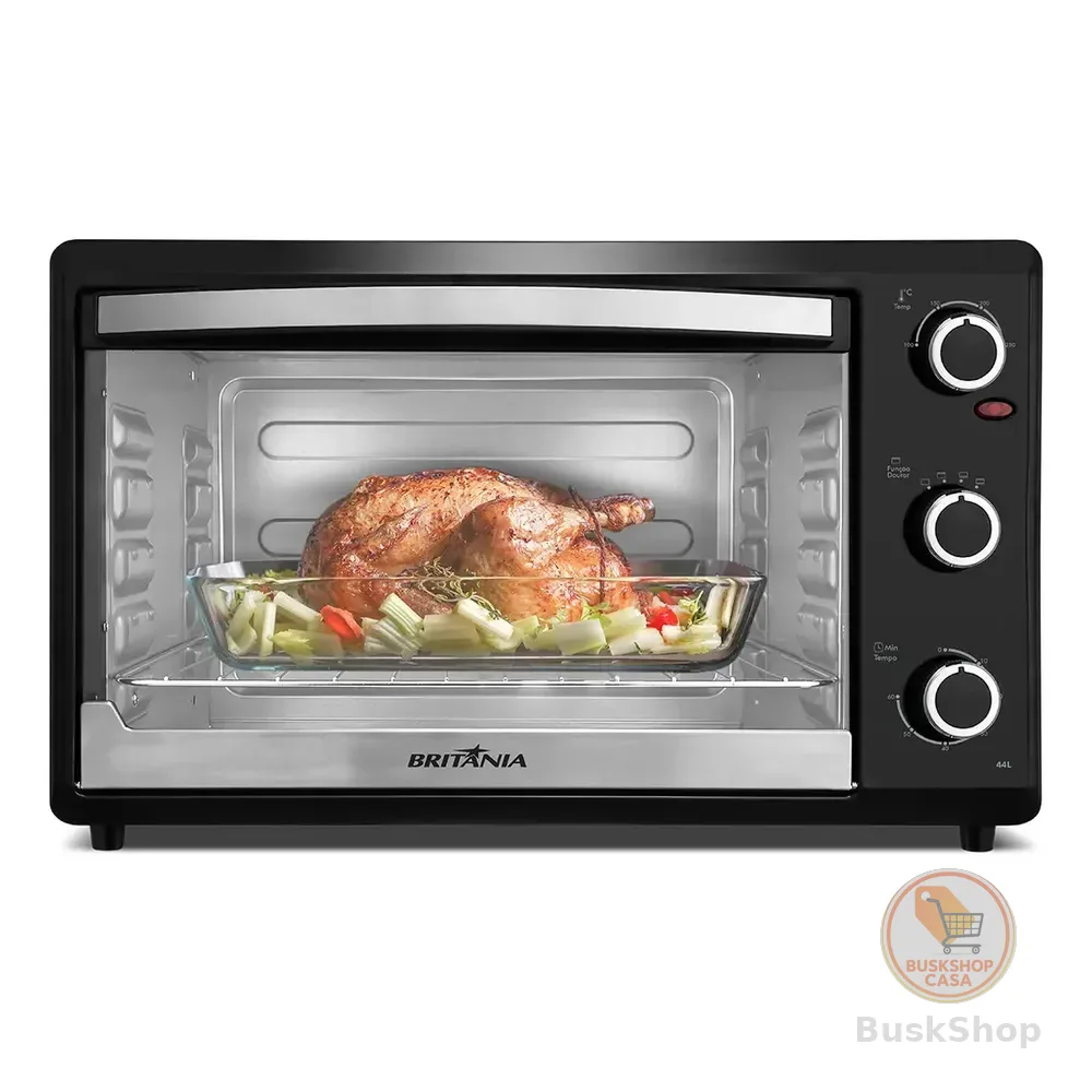 Forno Elétrico Britânia 44l Preto Dupla Resistência 1500w Bfe44p 127v