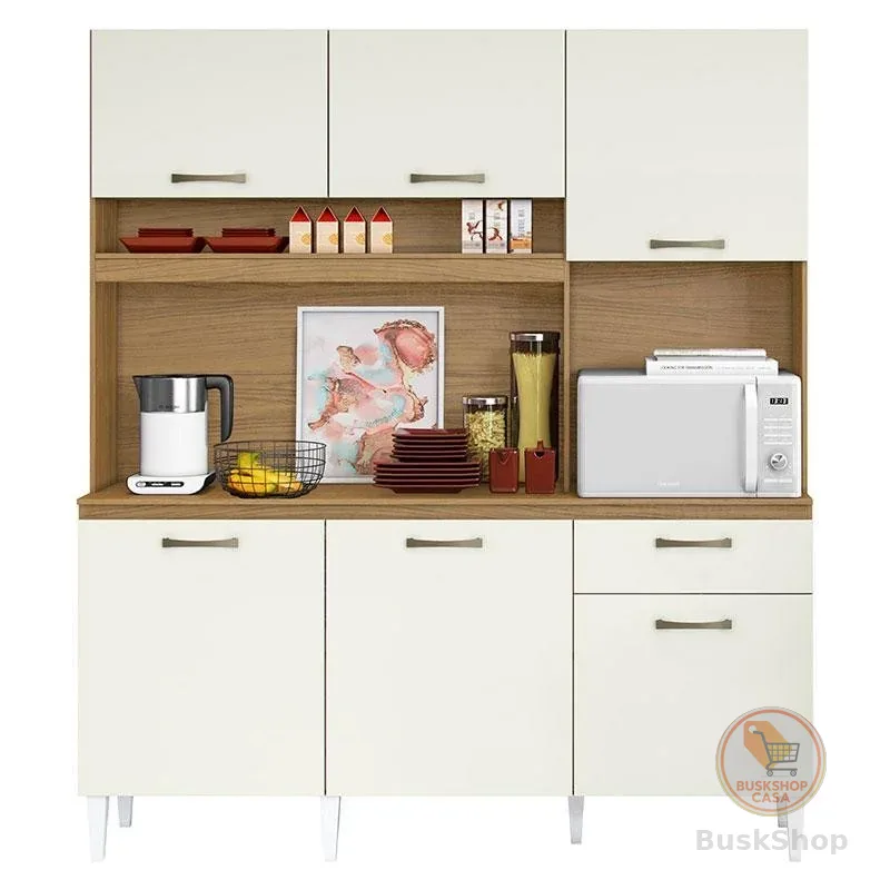 Kit Cozinha Compacta Siena 2000446 Atacama Off White - Aramóveis 