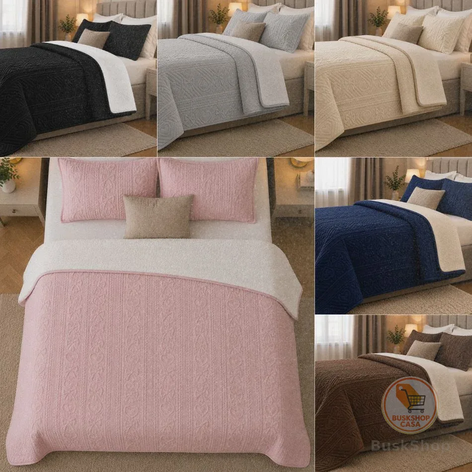 Cobertor Manta Cama Casal Sherpa Edredrom Pele de Carneiro para o Frio Toque Macio