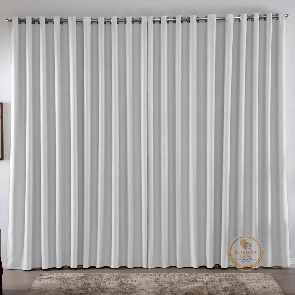Cortina 3,00x2,50 Metros Blackout Blecaute Gelo Corta Luz Em Tecido Grosso Para Quarto E Sala Casa Laura Enxovais