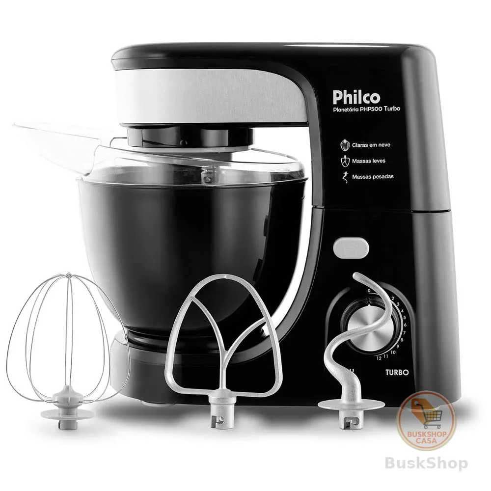 Batedeira Planetaria Philco Php500 Turbo - 127V - Preta