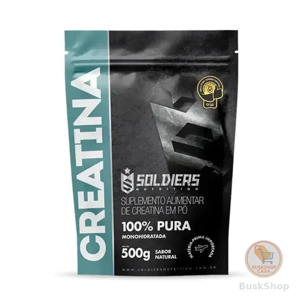 Creatina Monohidratada 500g - 100% Pura Importada - Soldiers Nutrition