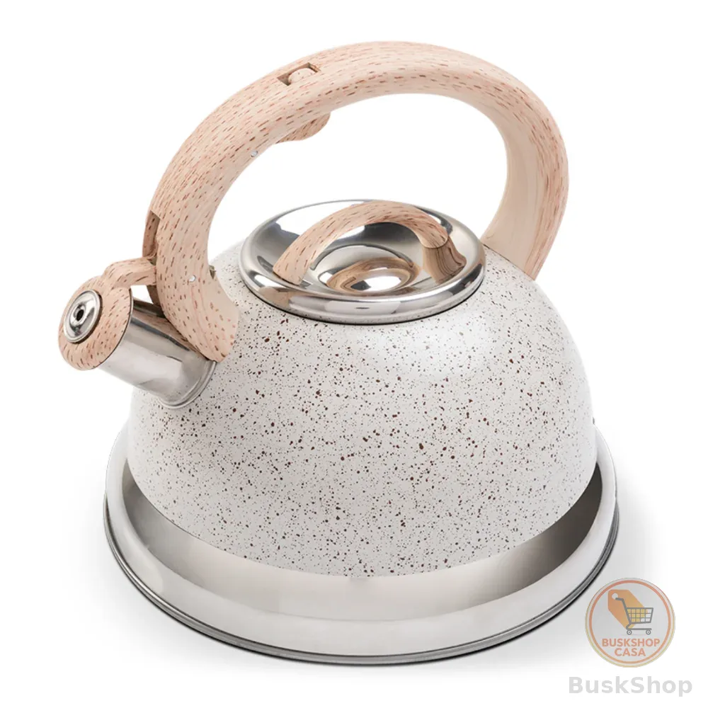 Chaleira de Apito com Indução - Brinox - Roma 2,7 litros - Cor Vanilla