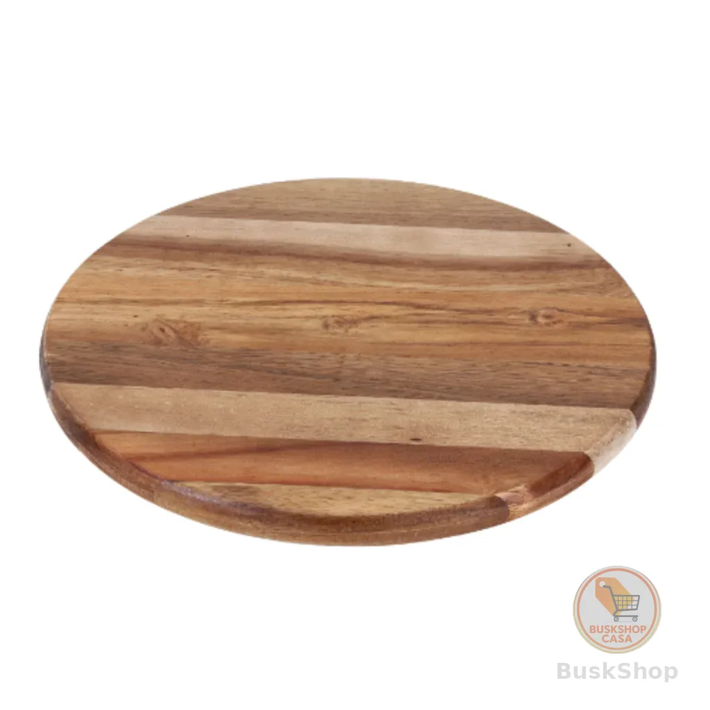 Tábua com Base Giratória de Acácia 25Cm - Oikos