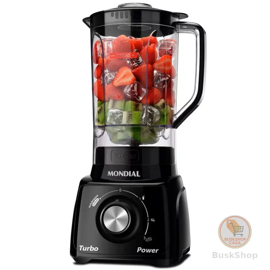 Liquidificador Mondial Turbo Power L-99 com 3 Velocidades 550W - Vermelho / Preto / Branco