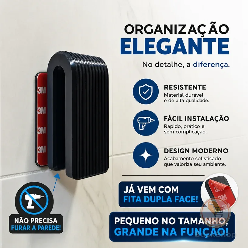 Gancho Adesivo Para Parede Suporte Porta Toalha Elegante Sem Furo