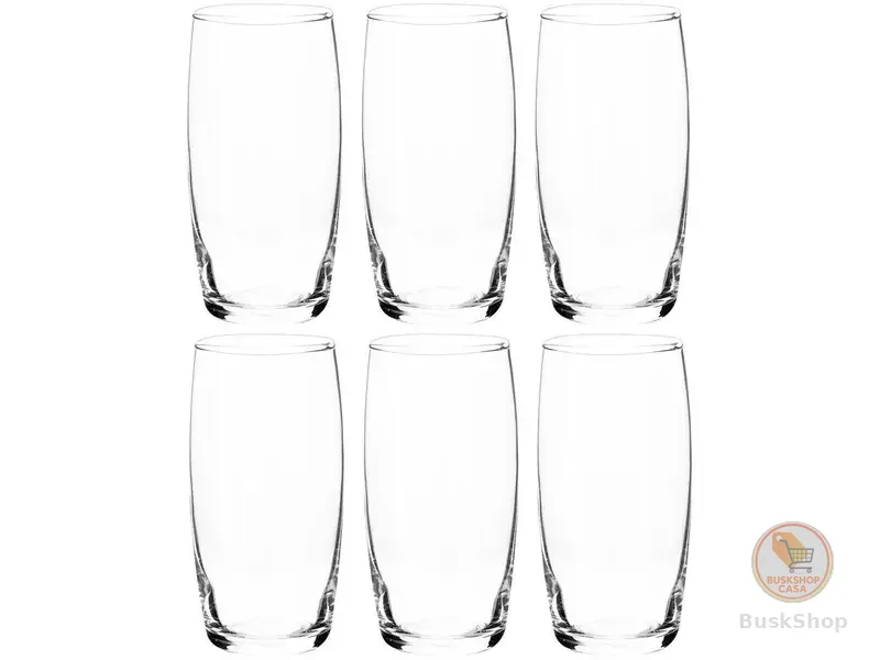 Jogo de Copos de Vidro 300ml 6 Peças Nadir