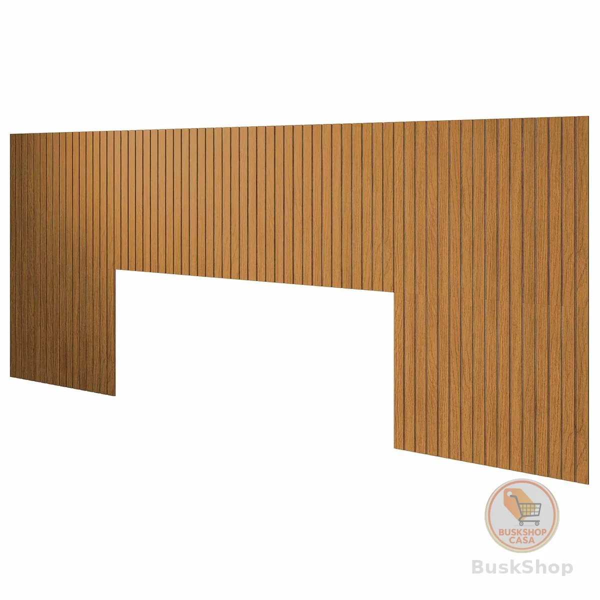 Cabeceira Ripada para Cama Casal, Queen e King em MDF 253x106cm Autoadesiva - LH Móveis