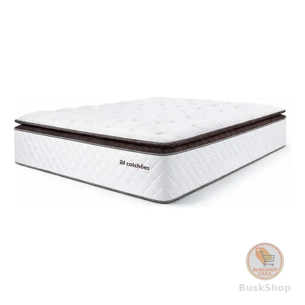 Colchão Queen Molas Ensacadas 158x198cm Premium Sleep Bf Colchões Branco