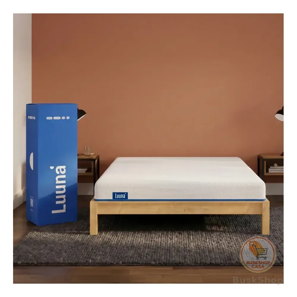 Colchão Casal Luuna Essential, Espuma Ergo Firme D28, 15cm, Ortopédico, Branco