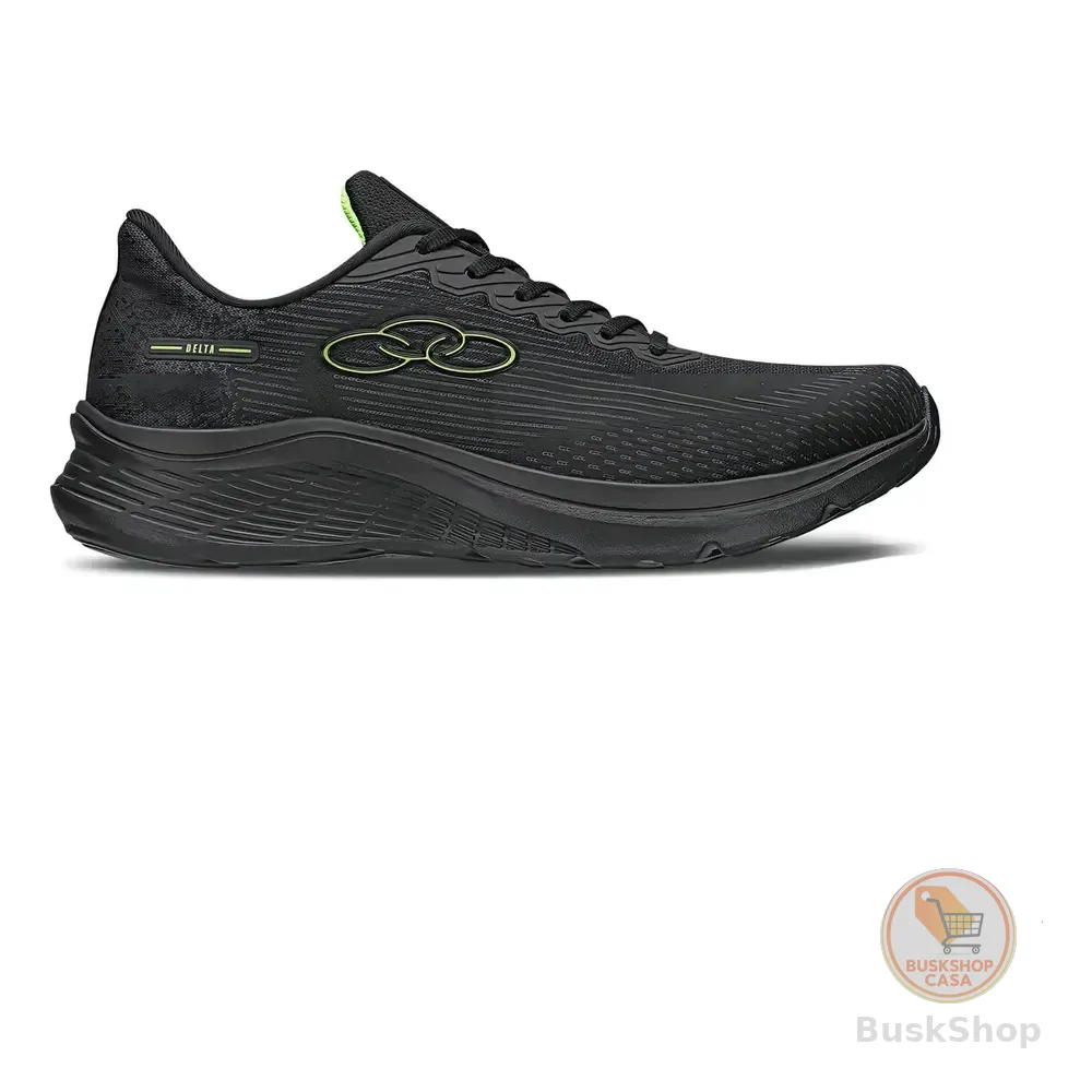 Tênis Esportivo Masculino Delta Olympikus Liso Preto 37 Br