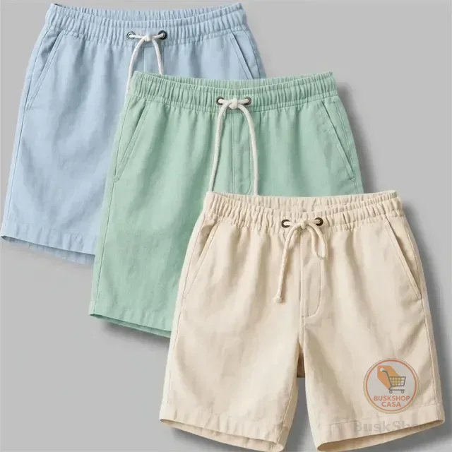 Kit 3 Shorts Masculino Bermuda Linho Verão Envio Imediato