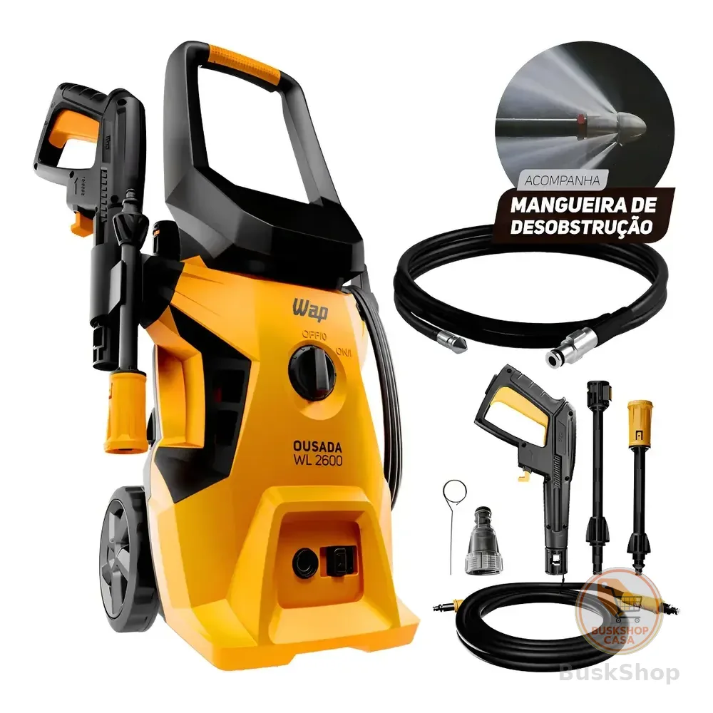 Lavadora De Alta Pressão Desobstruidora Wap Ousada Wl 2600 Ultra 1500w De Potência 1750 Psi Amarelo 220v 60hz
