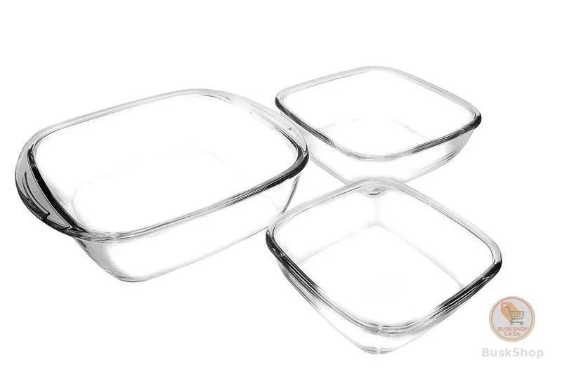 Conjunto de Assadeiras de Vidro Sempre
