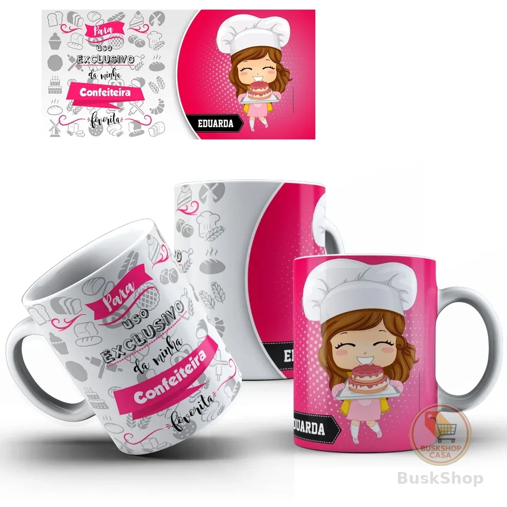 Caneca Confeiteira - Para Uso Exclusivo da Minha Confeiteira Favorita + Caixinha