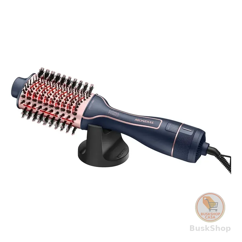 Escova Secadora Mondial Infrared Es01ir 1200w Azul E Golden Rose Bivolt