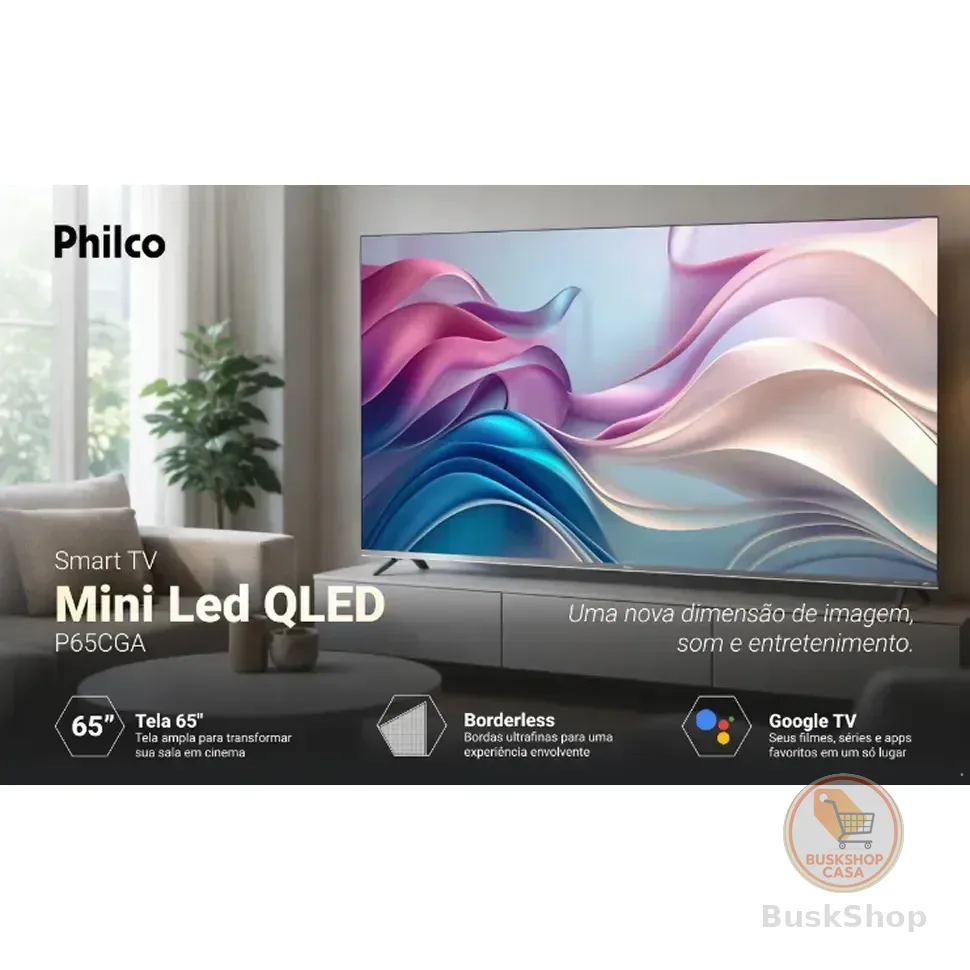 Smart Tv Philco 65 P65cga Qled Mini Led Quantum 4k Uhd Google Tv Wifi Bluetooth 110/220v
