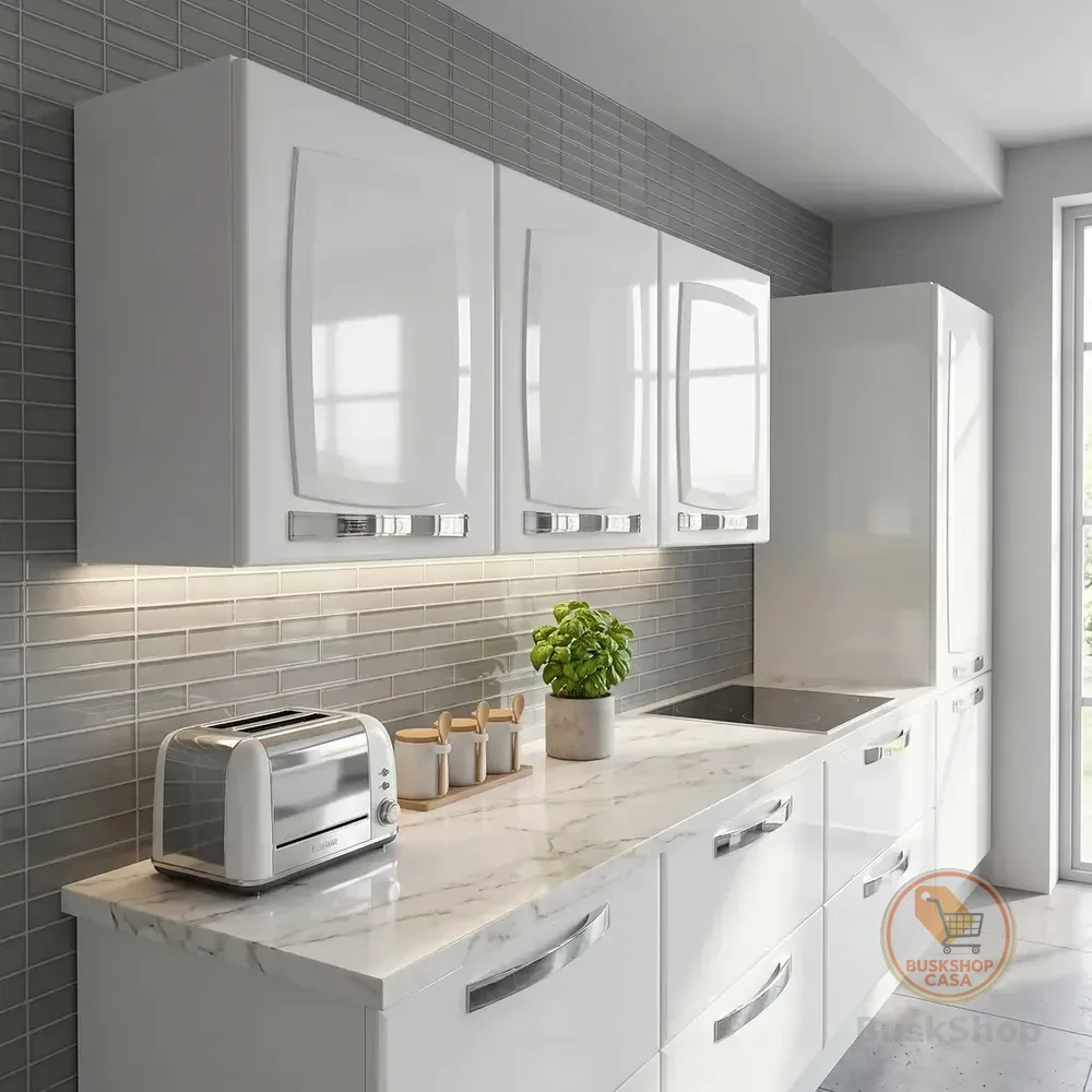 Armário Aéreo De Cozinha Branco Itatiaia 3 Portas Rose